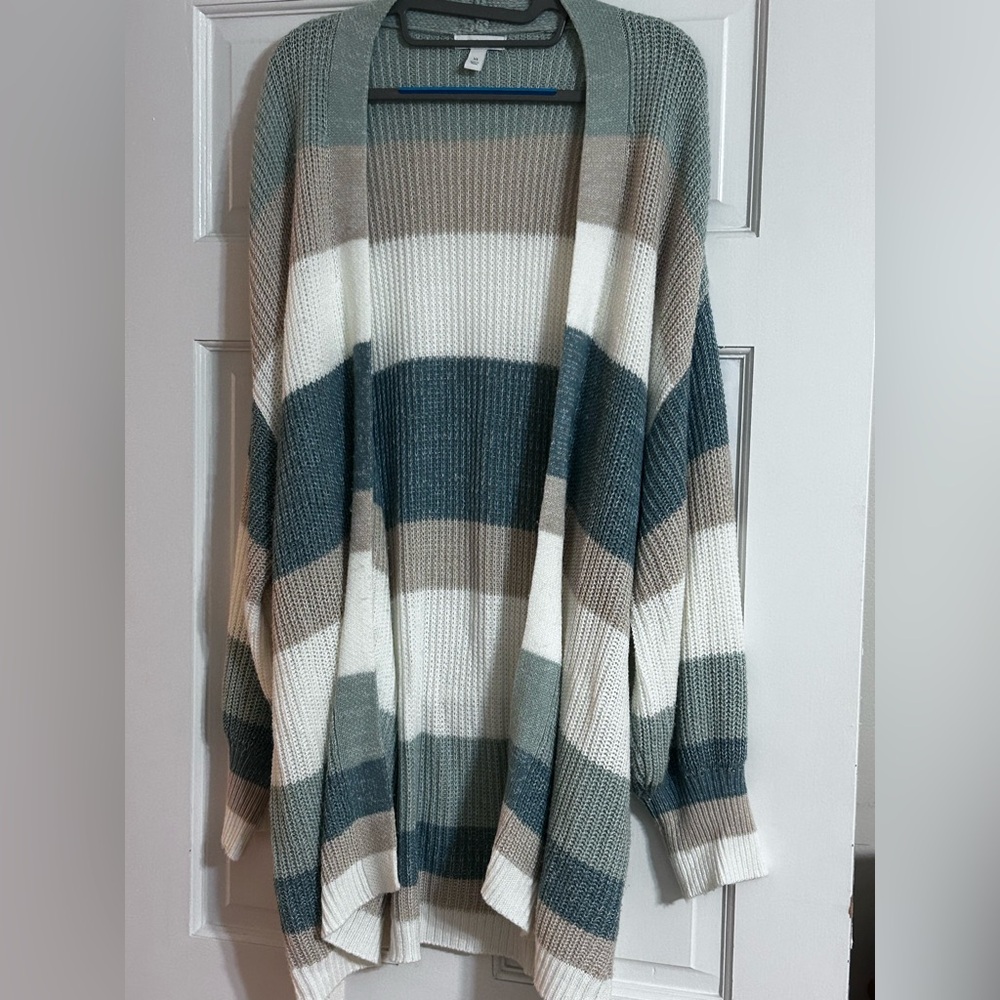 Nine West Multicolor Striped Cardigan